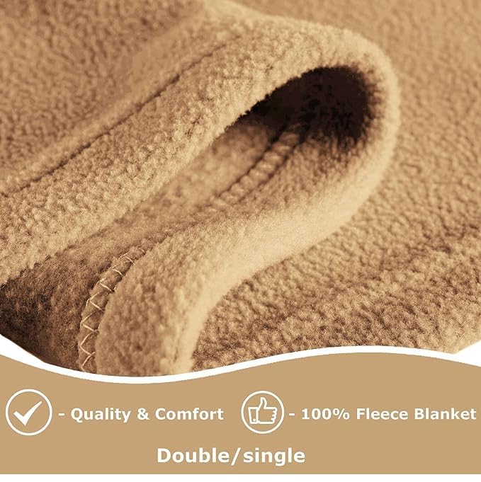 MAMRAJ 300 GSM Special for Heavy Winter Plain Light Weight Polar Fleece Blanket for Single Bed [ 60x90] (Skin) - Image 5