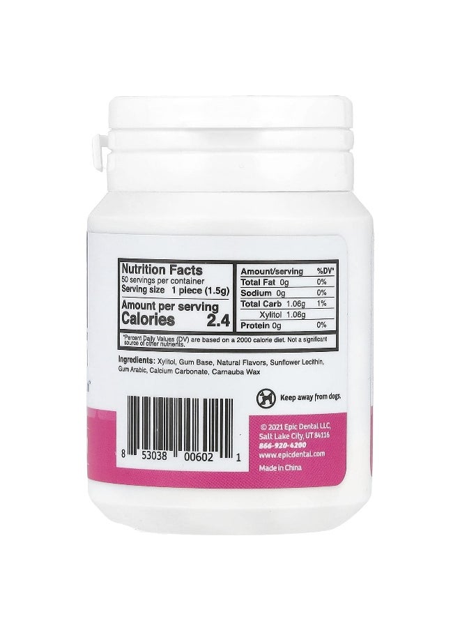 Epic Dental Epic Dental, Xylitol Gum, Sugar-Free, Bubblegum, 50 Pieces  - Image 2