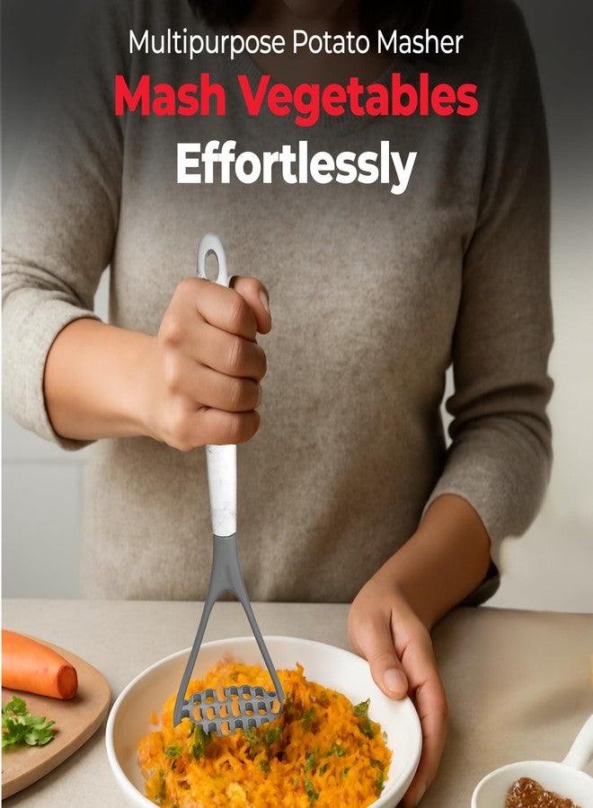 Better Houseware Nylon Potato Masher with Durable Silicone-Coated Steel Handle, 12-Inch - Image 4