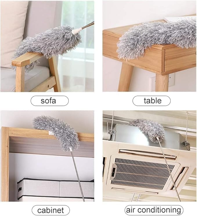 AORIN Microfiber Feather Duster Bendable Extendable Fan Cleaning Duster with 100 inches Expandable Pole Handle Washable Duster for High Ceiling FansWindow Blinds Furniture - Image 5