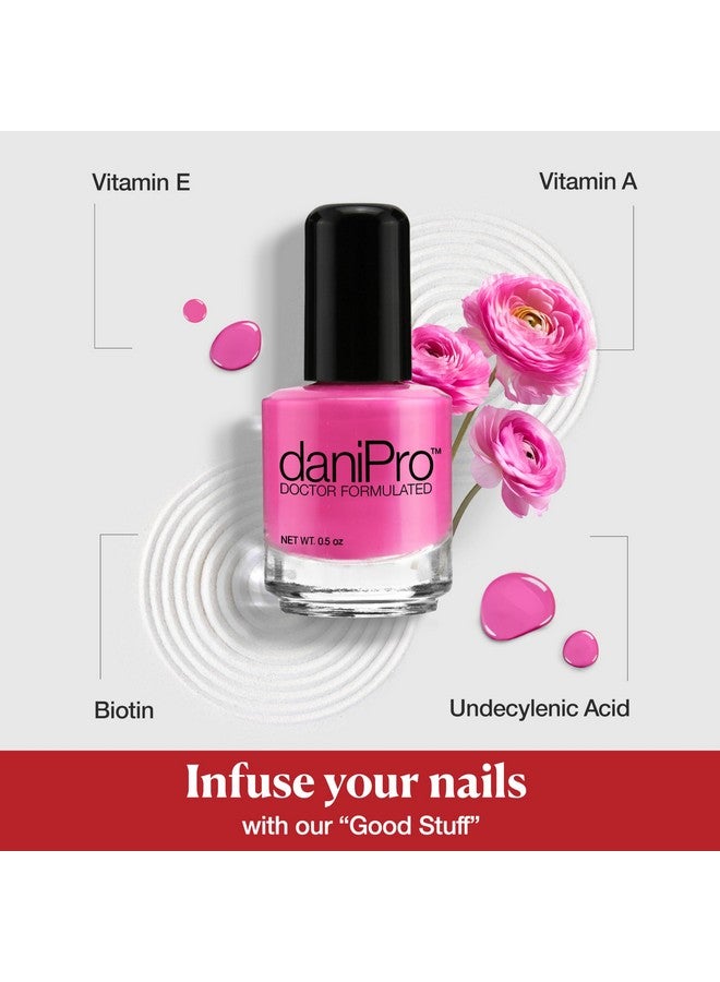 DaniPro Doctor Formulated Bright Pink Nail Polish My Girl Fingernail Polish & Toenail Polish 0.5 Oz With Biotin & Vitamins Vegan Formula For Healthy Nails Manufactured In The Usa - Image 3