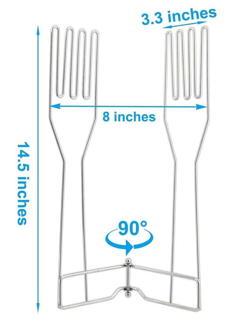 Bukela Kitchen Gloves Drying Rack, SUS 304 Stainless Steel Dish Gloves Holder, Dry Cleaning Gloves Out from Inside and Outside, Space-Saving Dishwashing Gloves Stand,Silver - Image 4