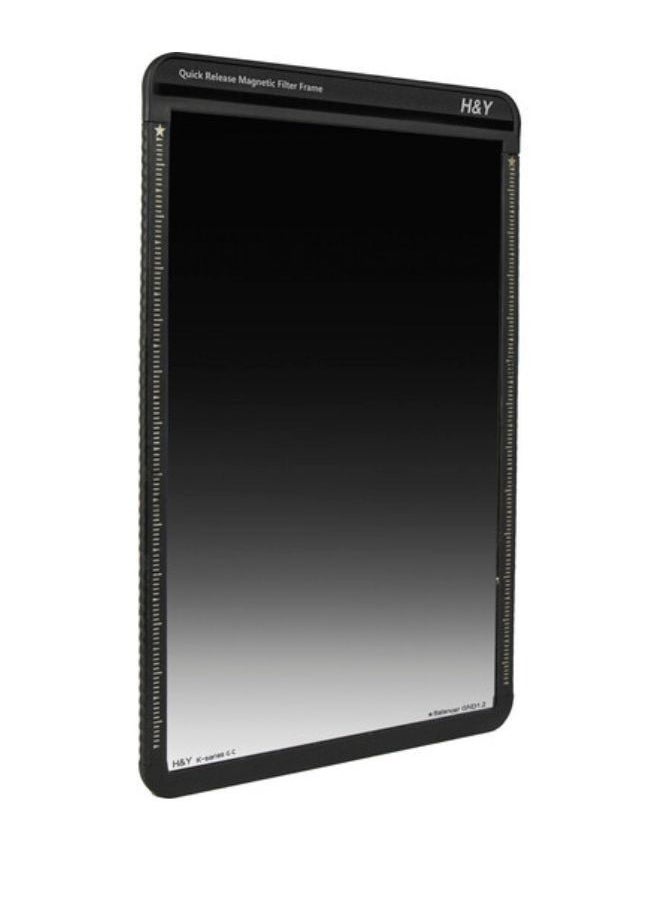 H&Y - H&Y Filters 100 x 150mm K-Series Graduated Neutral Density Balancer 1.2 Filter (4-Stop) with Quick Release Magnetic Filter Frame - Image 1