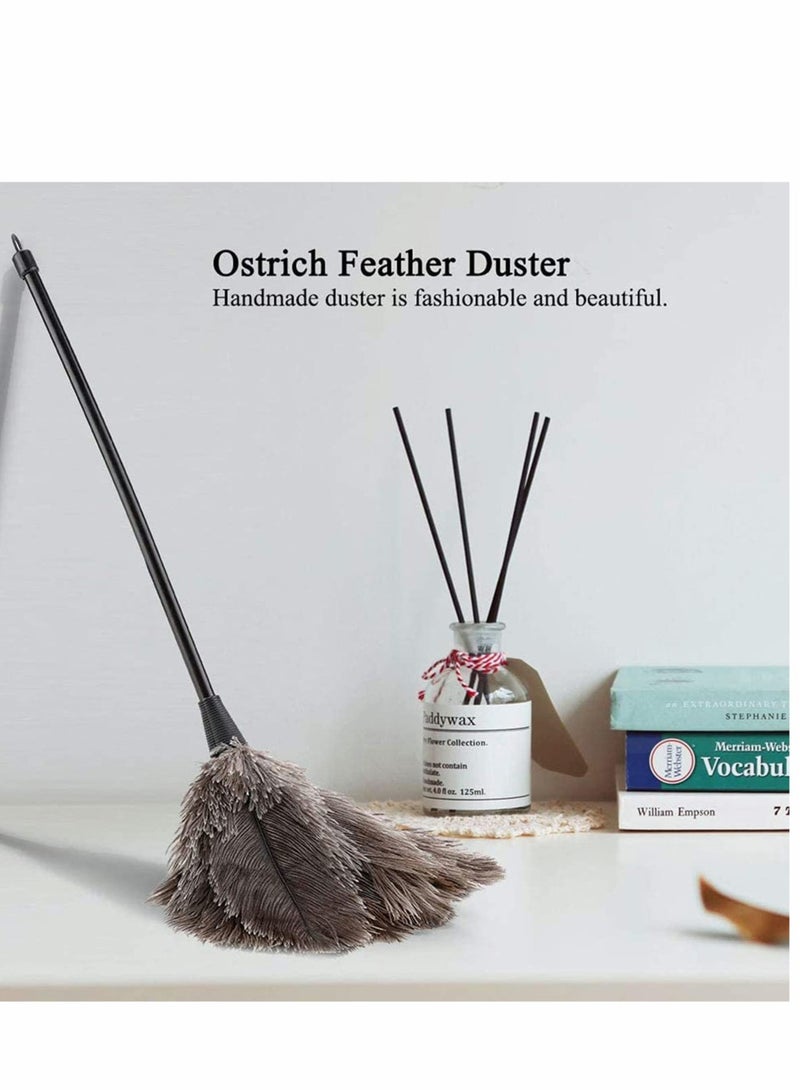 Excefore Ostrich Feather Duster Real Feather Duster, Soft Washable Flexible Bendable for Dust Cleaning, Interior Roof, Ceiling Fan - Image 2