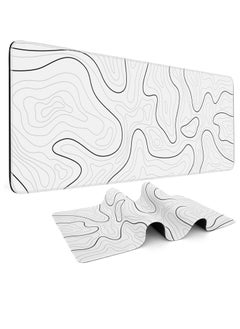 Topographic Lines White