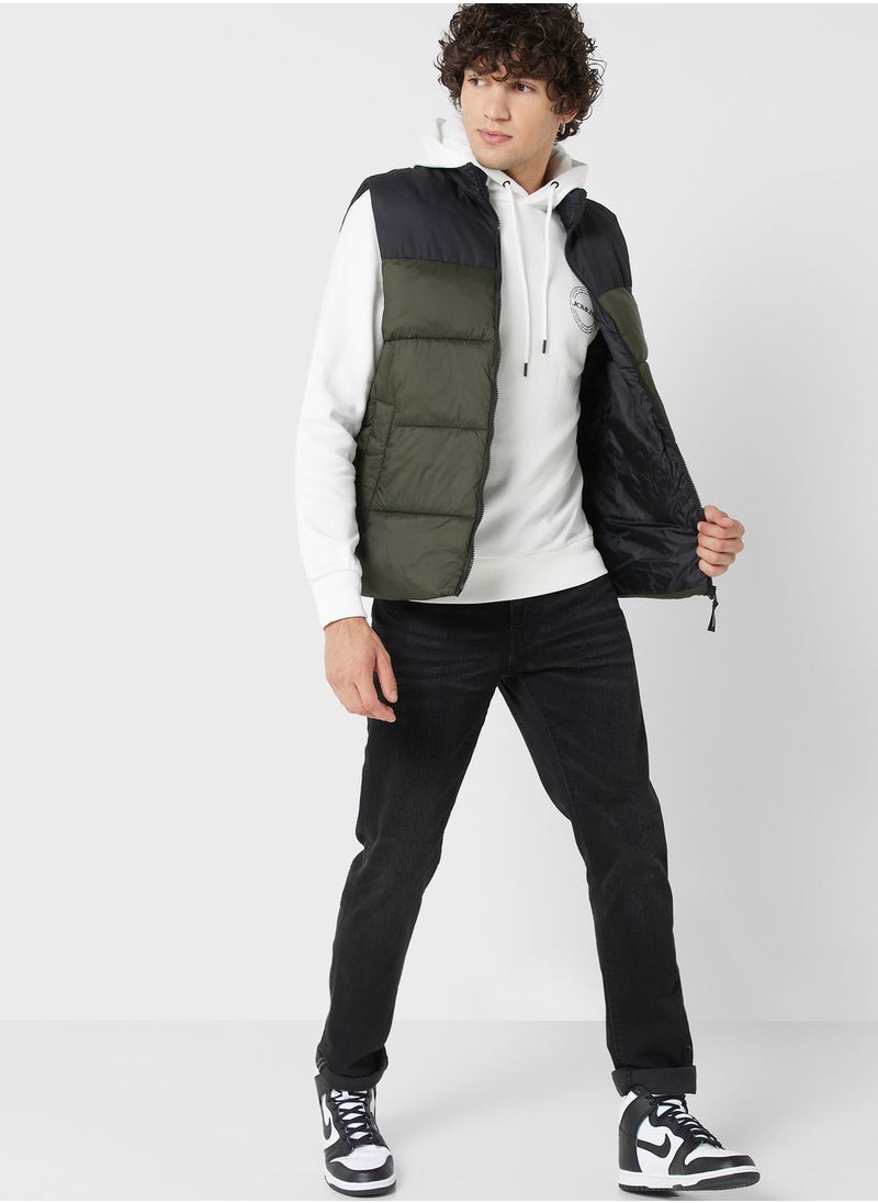JACK & JONES - Zip Through Puffer Gilet - Image 1