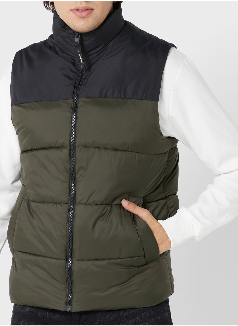JACK & JONES - Zip Through Puffer Gilet - Image 1