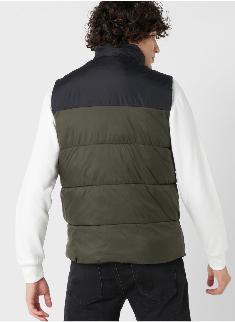 JACK & JONES - Zip Through Puffer Gilet - Image 1