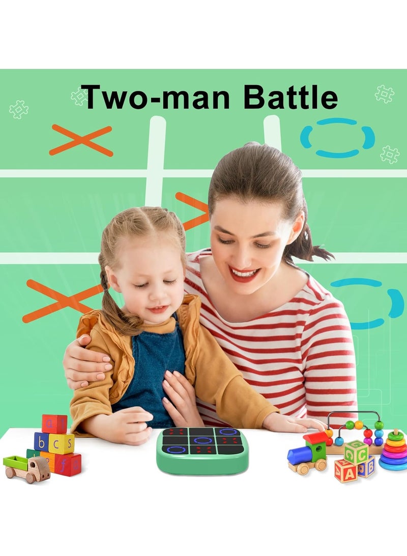 إكس-أو (Tic-Tac-Toe)، وحدة ألعاب ألغاز محمولة 4 في 1، لعبة إكس-أو الإلكترونية للتعليم وتعزيز الذاكرة، لعبة سفر محمولة لرحلات السيارة، ألعاب لوحية للأطفال والكبار - Image 5