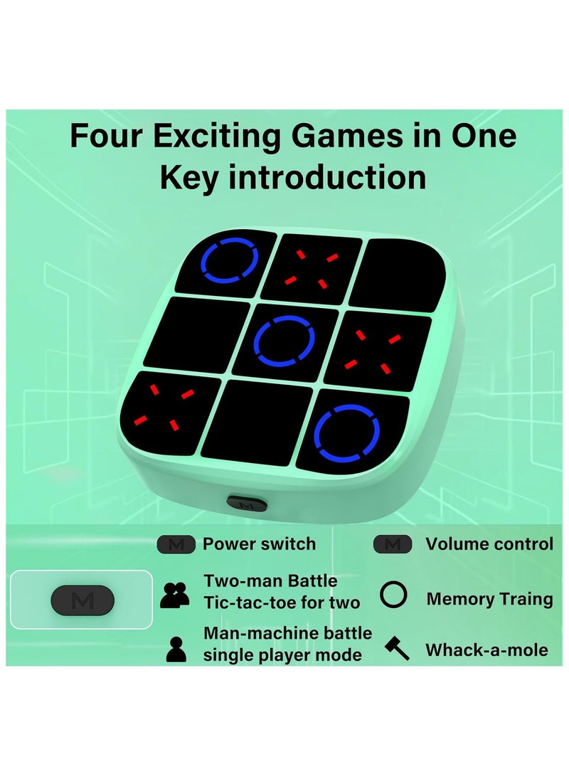 إكس-أو (Tic-Tac-Toe)، وحدة ألعاب ألغاز محمولة 4 في 1، لعبة إكس-أو الإلكترونية للتعليم وتعزيز الذاكرة، لعبة سفر محمولة لرحلات السيارة، ألعاب لوحية للأطفال والكبار - Image 2