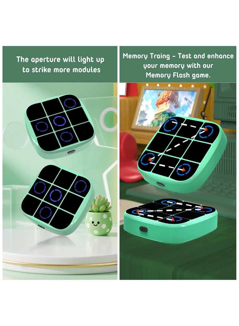 إكس-أو (Tic-Tac-Toe)، وحدة ألعاب ألغاز محمولة 4 في 1، لعبة إكس-أو الإلكترونية للتعليم وتعزيز الذاكرة، لعبة سفر محمولة لرحلات السيارة، ألعاب لوحية للأطفال والكبار - Image 4