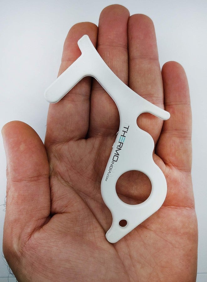 Thermo No Touch Antimicrobial Hand Tool | Door Opener & ATM/Elevator Button Pusher | Contactless Hygiene Safety Tool | Durable Plastic Build | Made in Bharat (2 Piece) - Image 3