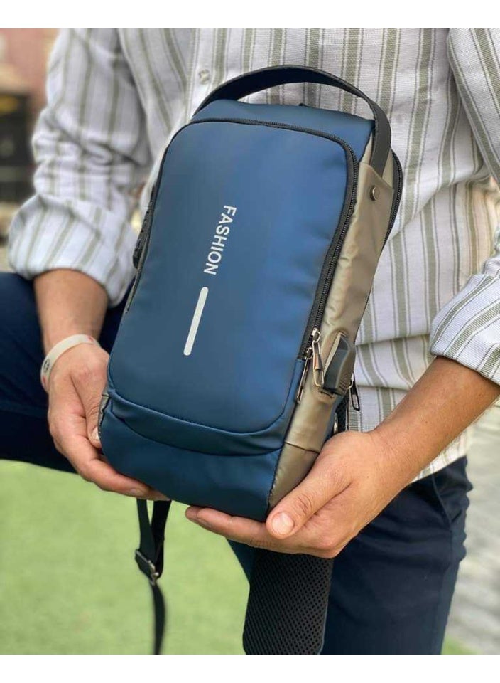 Navy blue youth safety lock bag - Image 1