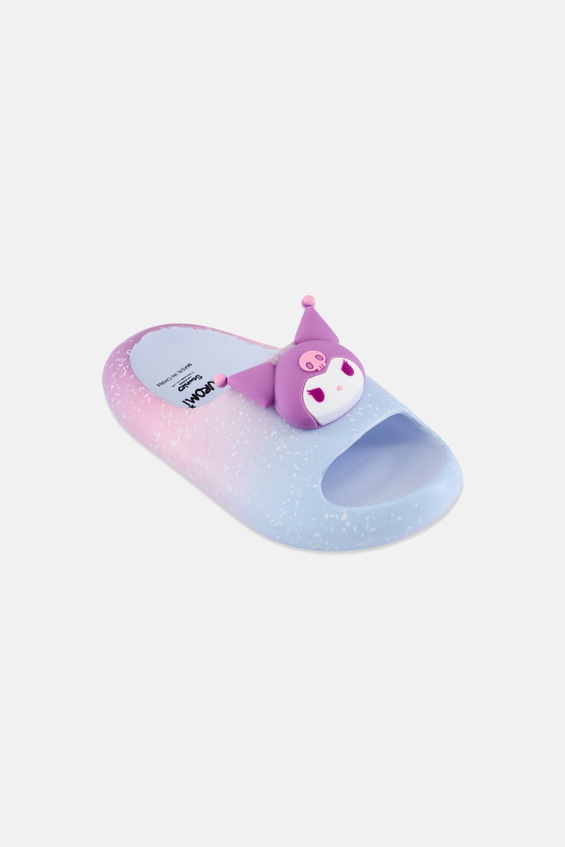 Sanrio Kids Girl Kuromi Slip On Slippers, Lavender - Image 1
