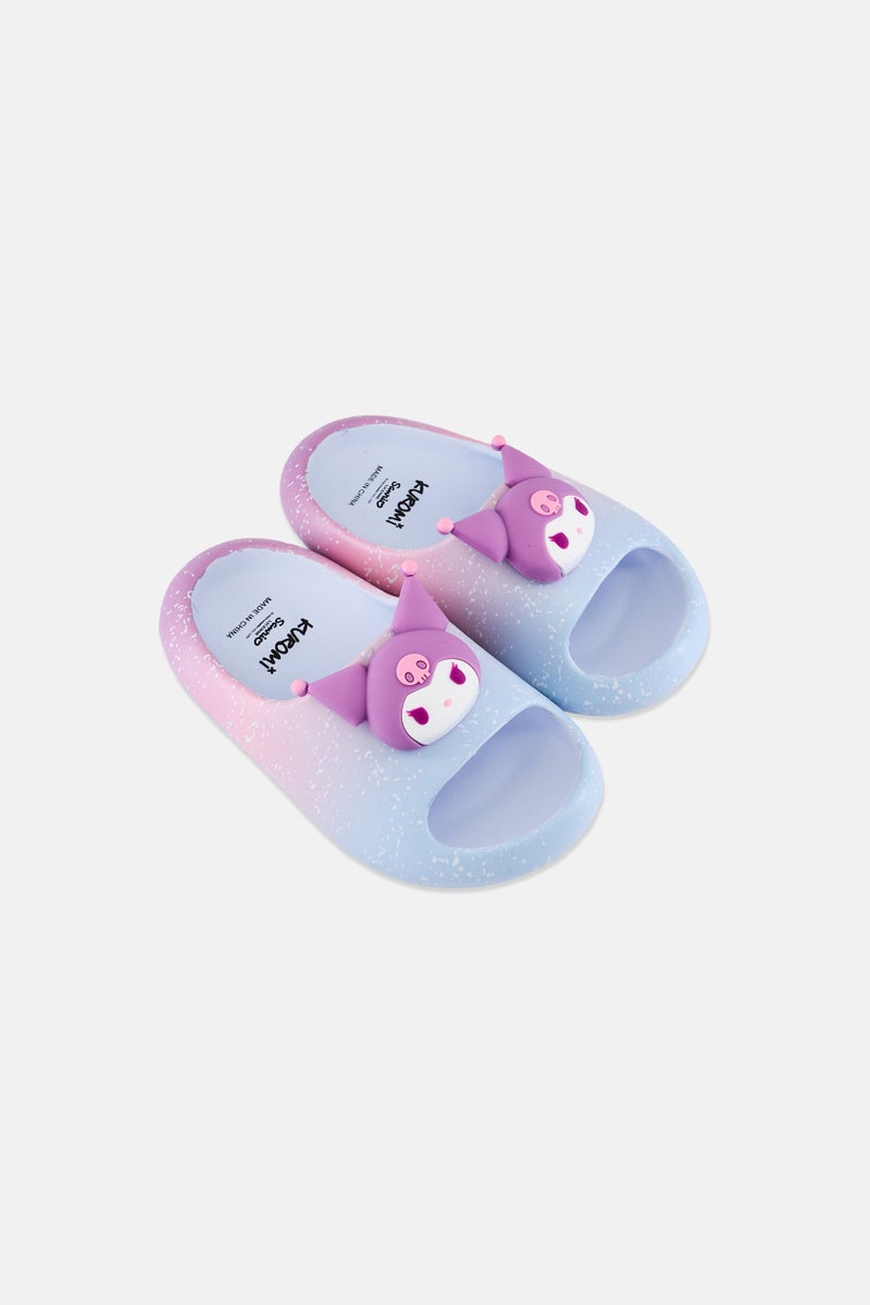 Sanrio Kids Girl Kuromi Slip On Slippers, Lavender - Image 4