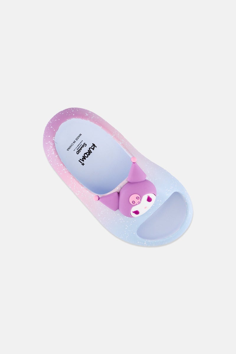 Sanrio Kids Girl Kuromi Slip On Slippers, Lavender - Image 2