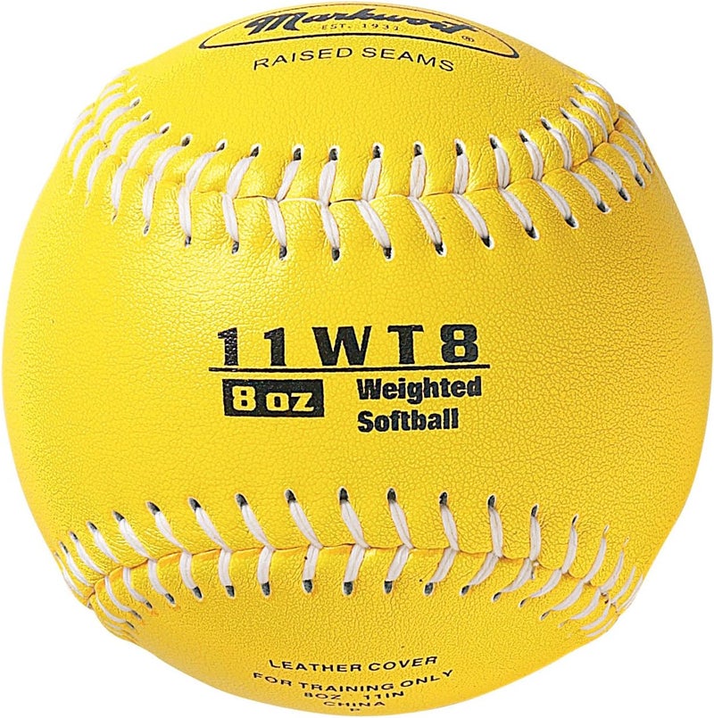 Markwort Color Coded Weighted 11-Inch Softball for Training and Practice - Image 1