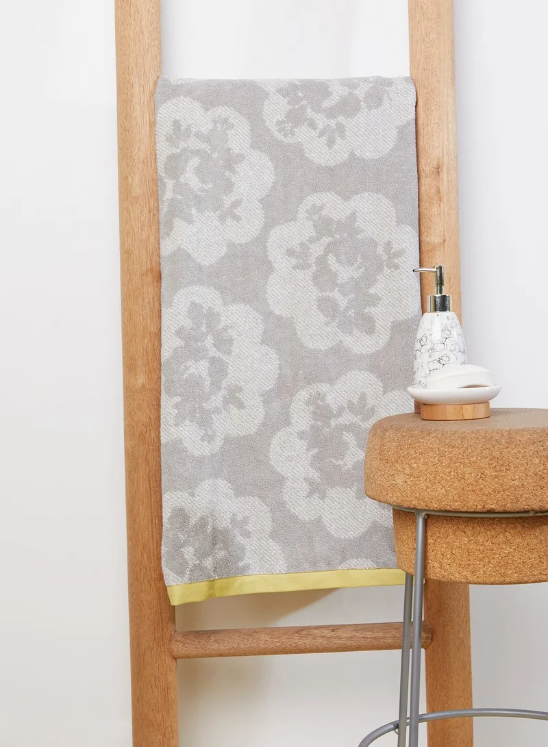 Cath Kidston Grey Freston Rose Bath Sheet 100X150Cm