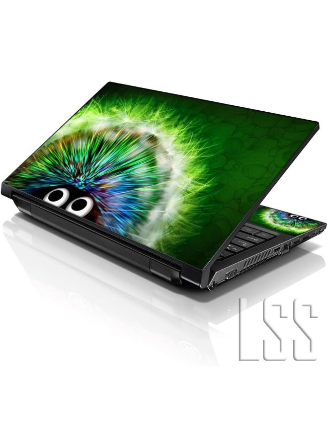 LSS 17 17.3 Inches Laptop Notebook Skin Sticker with 2 Wrist Pads - Reusable Cover Protector Vinyl Sticker Cover Decal Fits 17" - 19" HP Asus Acer Samsung - Hedgehog Pattern - Image 1