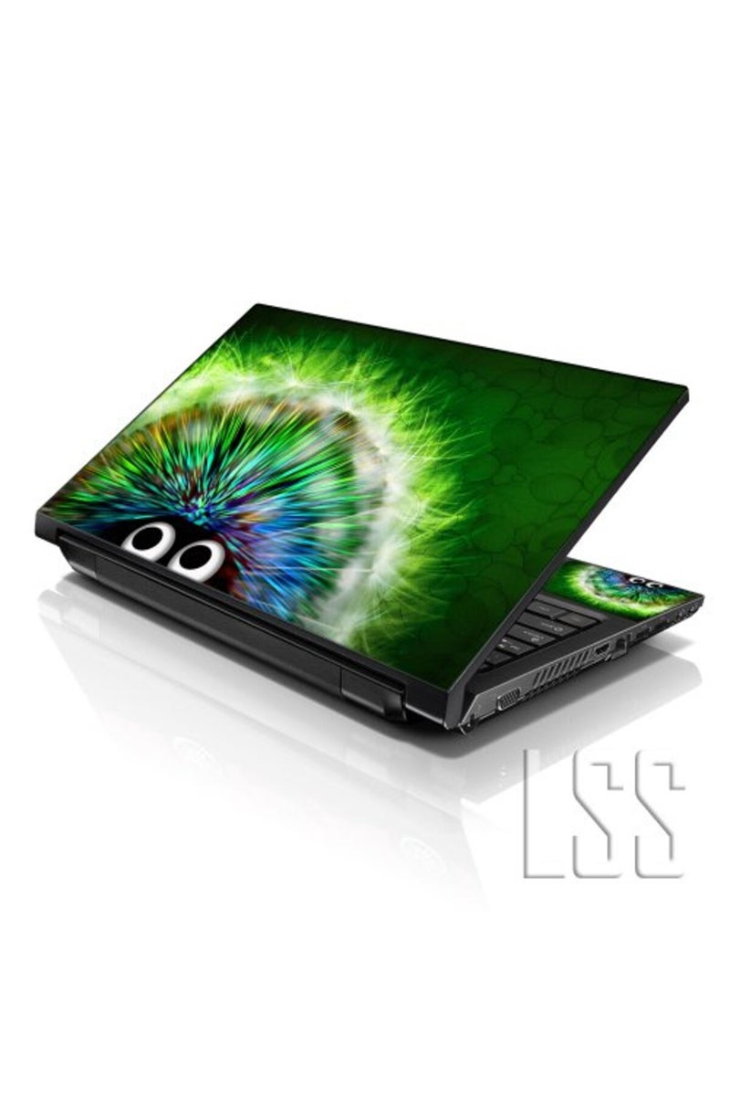 LSS 17 17.3 Inches Laptop Notebook Skin Sticker with 2 Wrist Pads - Reusable Cover Protector Vinyl Sticker Cover Decal Fits 17" - 19" HP Asus Acer Samsung - Hedgehog Pattern - Image 1