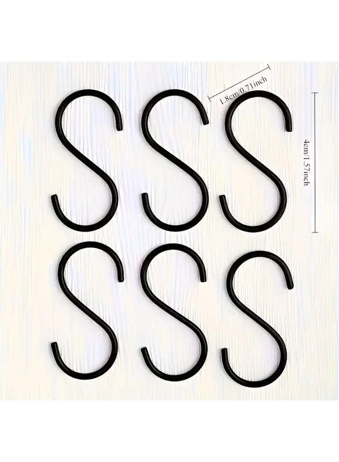 20pcs Heavy Duty Silvery S Hooks Non Slip Rustproof Multipurpose Wall Mount Organizer - Image 4