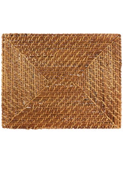 GIBSON Martha Stewart 16 Inch Rattan Woven Rectangular Placemat in Brown  - Image 1