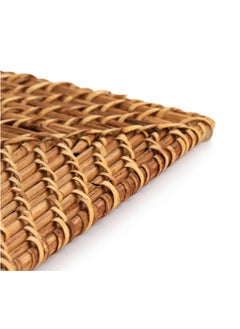 GIBSON Martha Stewart 16 Inch Rattan Woven Rectangular Placemat in Brown  - Image 3