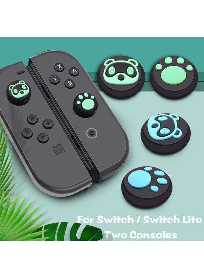 Nintendo Switch Rocker Cap Animal Forest Leaf Handle Rocker Cap OLED Lite Rocker Protective Cap-Product Color:Rac Blue One - Image 3
