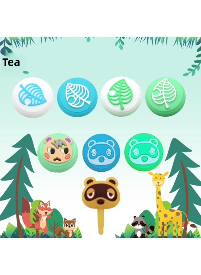 Nintendo Switch Rocker Cap Animal Forest Leaf Handle Rocker Cap OLED Lite Rocker Protective Cap-Product Color:Rac Blue One - Image 2