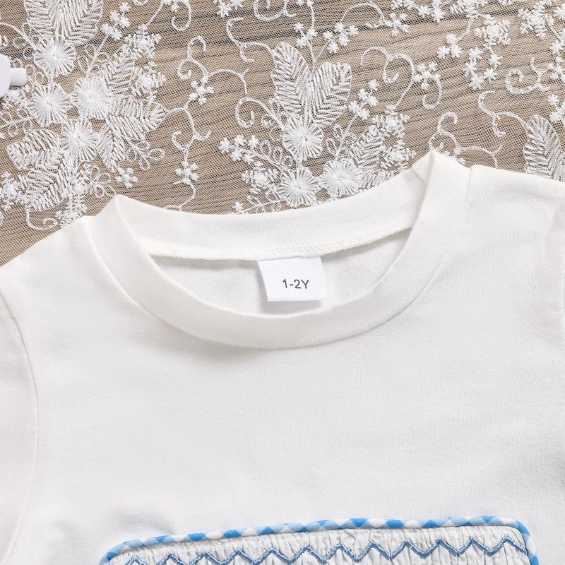 TITKKOP Baby Boy Clothes Big Brother T Shirt Toddler Boy Summer Cotton Short Sleeve Tops Baby Boy Outfits (White #2, 1-2T) - Image 5