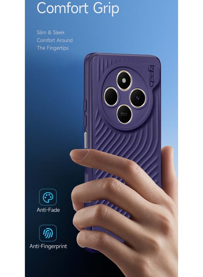 جيرفور Xiaomi Redmi A4 5G 2024 Gear4 سيليكون سائل ناعم مع غطاء هيكل ملمس متموج - باذنجان بروبل - Image 2