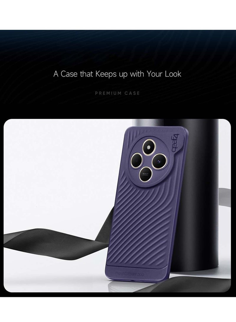 جيرفور Xiaomi Redmi A4 5G 2024 Gear4 سيليكون سائل ناعم مع غطاء هيكل ملمس متموج - باذنجان بروبل - Image 3