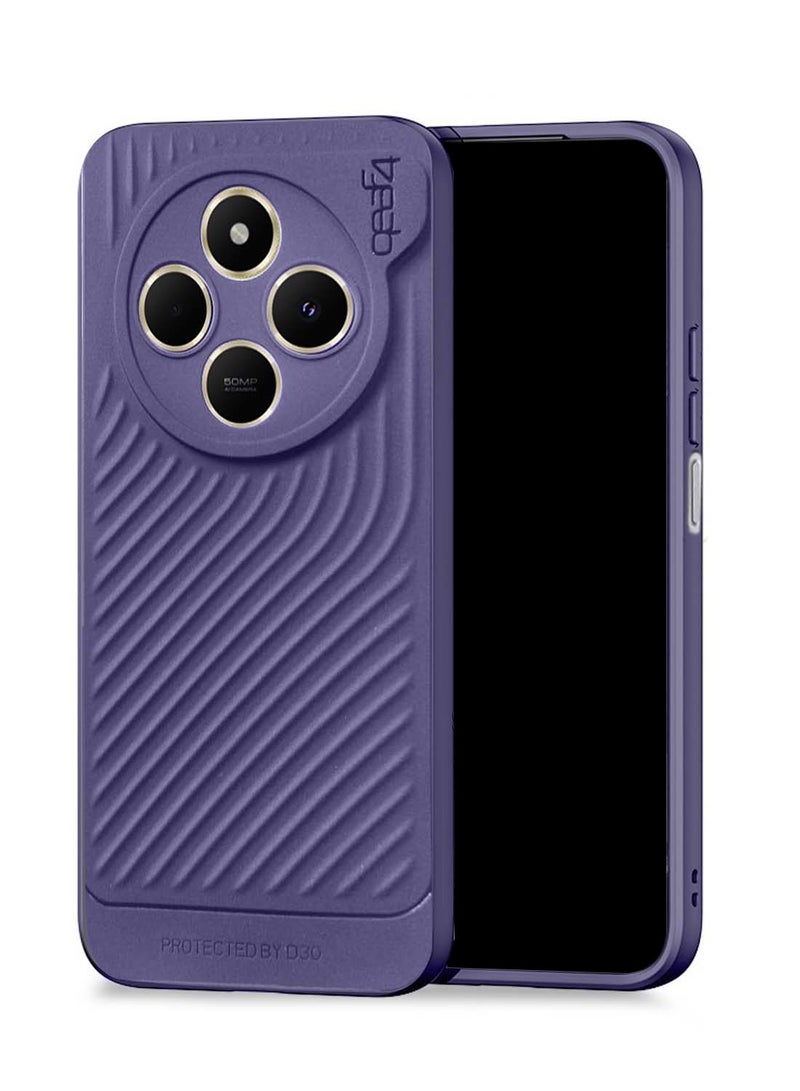 جيرفور Xiaomi Redmi A4 5G 2024 Gear4 سيليكون سائل ناعم مع غطاء هيكل ملمس متموج - باذنجان بروبل - Image 1