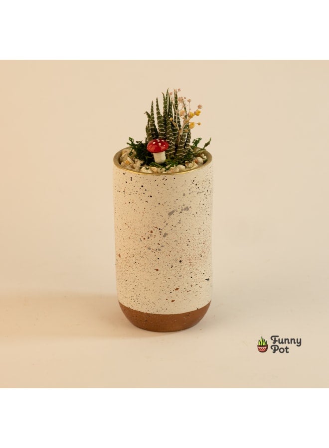 Cactus pottery pot