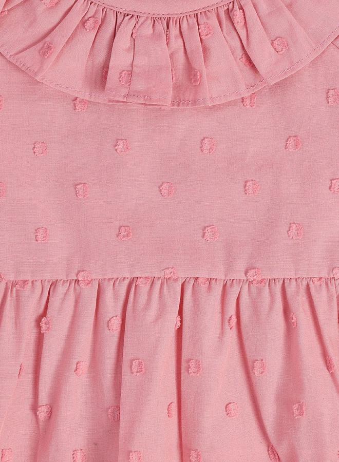 MINIKLUB Girls Ruffled Dobby Cotton Top - Image 5