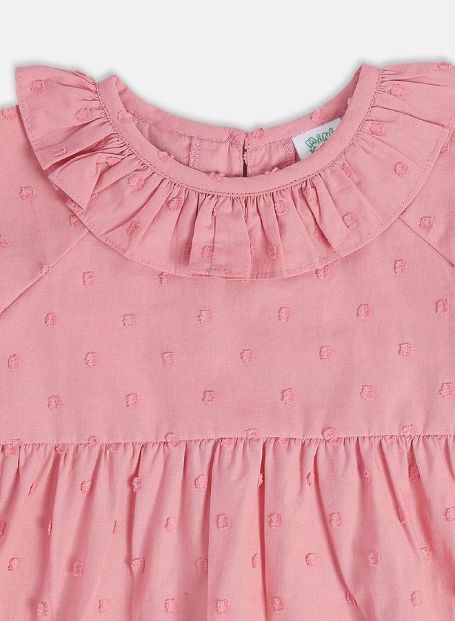 MINIKLUB Girls Ruffled Dobby Cotton Top - Image 3