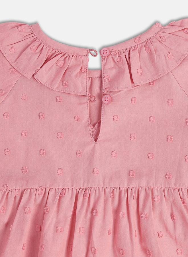 MINIKLUB Girls Ruffled Dobby Cotton Top - Image 4