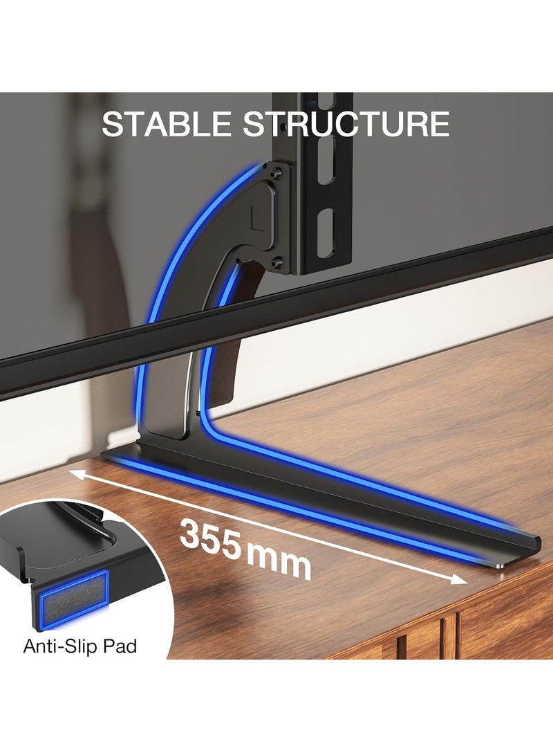 TIGER Universal TV Stand Legs for 20–65 Inch LED LCD Flat Screens | Heavy-Duty Table Top Pedestal Base | VESA Compatible Up to 800x500mm | Supports Up to 40KG | Adjustable Height & Anti-Slip Rubber Feet for Stable TV Mounting on Any Surface - Image 5