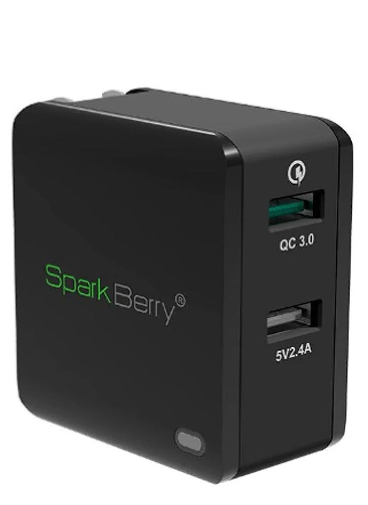 Spark Berry 2-Port Wall Charger, 30W (Black and White) - pzsku/Z1671E6D8A647F94670CFZ/45/_/1721901775/3f418644-9e07-4eec-96f6-a3e660acade7