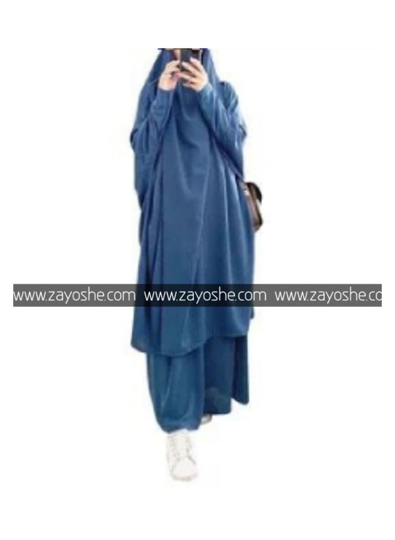 ZAYOSHE 2 Piece Jilbab – Khimar With Skirt-maroon  - Image 2