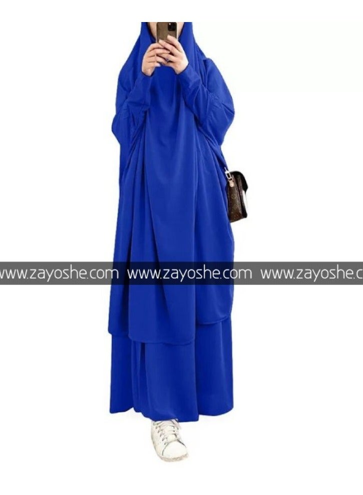 ZAYOSHE 2 Piece Jilbab – Khimar With Skirt-maroon  - Image 3