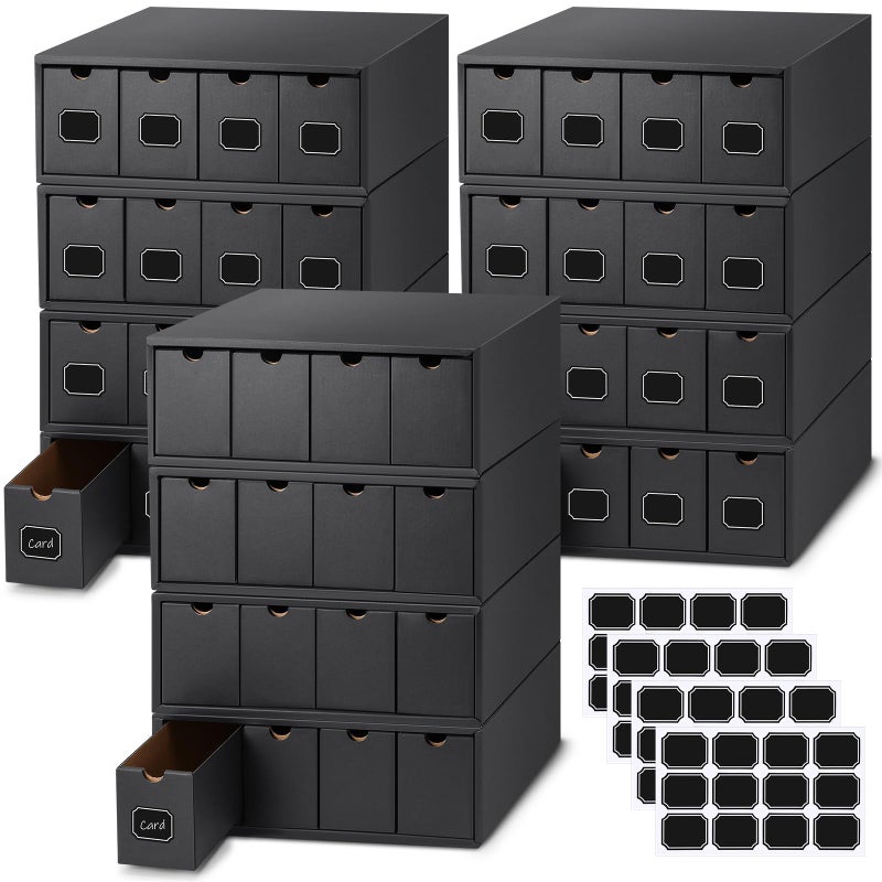 Resurhang 19200+ Large Trading Card Storage Box Card Collection with Separate Boxes and Label Stickers Soccer Sports Storage Compatible with Tcg Mtg (32 Drawers) - Image 1