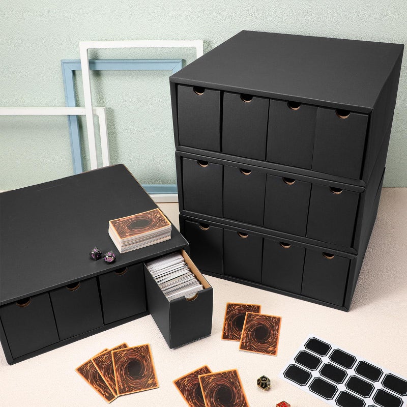 Resurhang 19200+ Large Trading Card Storage Box Card Collection with Separate Boxes and Label Stickers Soccer Sports Storage Compatible with Tcg Mtg (32 Drawers) - Image 5