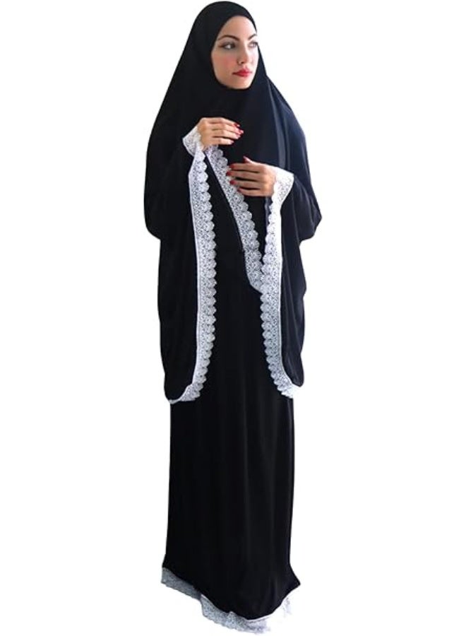 Reko Prayer Dress Women Elegant & Modest Prayer Dress Abaya for Women | Islamic prayer dress | 2 piece - Image 1