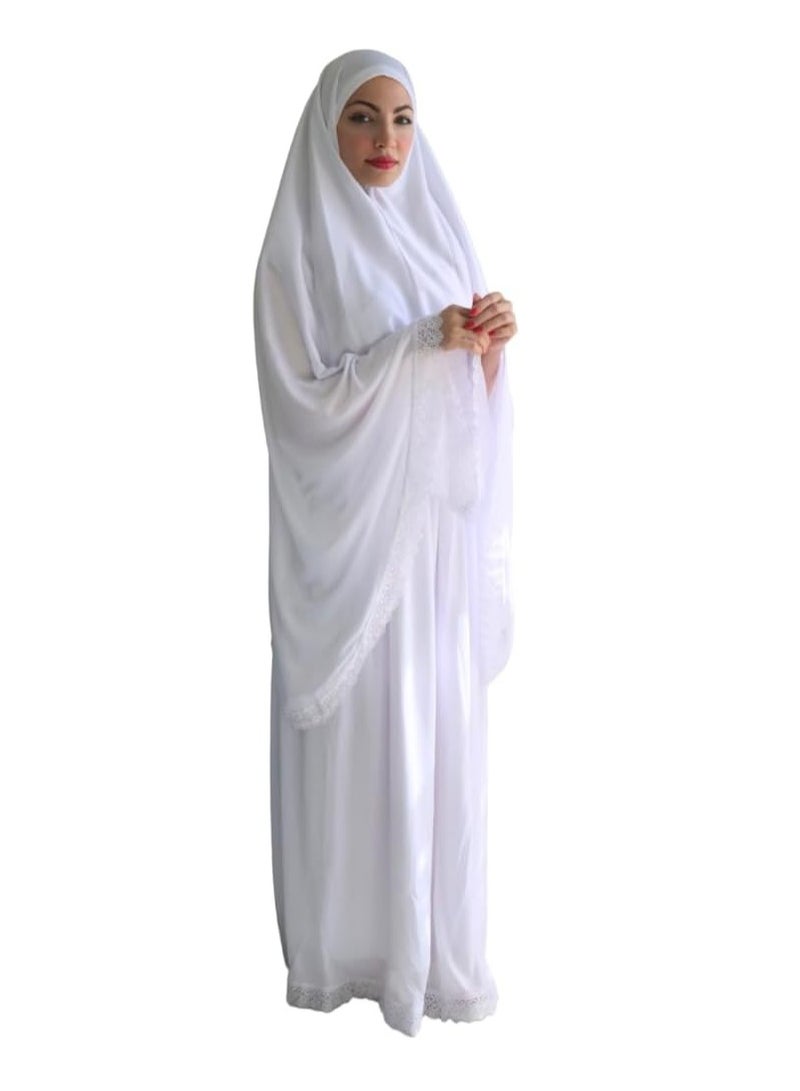 Reko Prayer Dress Women Elegant & Modest Prayer Dress Abaya for Women | Islamic prayer dress | 2 piece  - Image 1