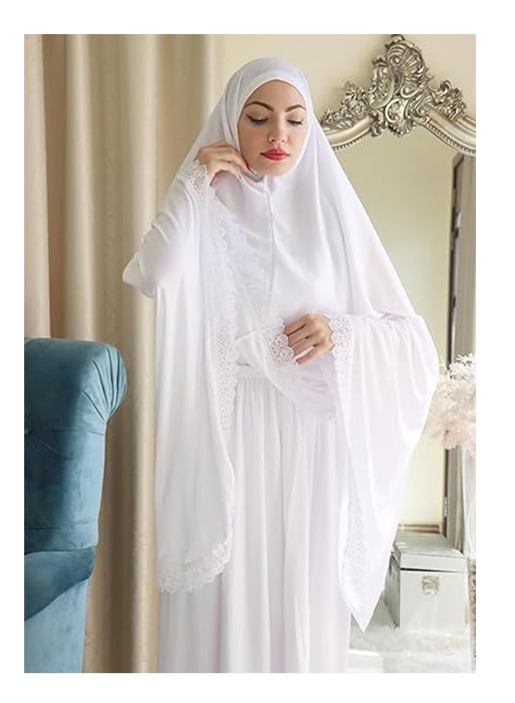 Reko Prayer Dress Women Elegant & Modest Prayer Dress Abaya for Women | Islamic prayer dress | 2 piece  - Image 4