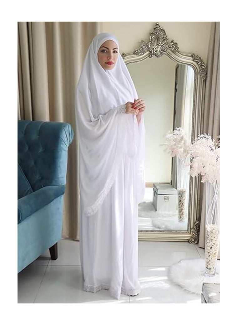 Reko Prayer Dress Women Elegant & Modest Prayer Dress Abaya for Women | Islamic prayer dress | 2 piece  - Image 3