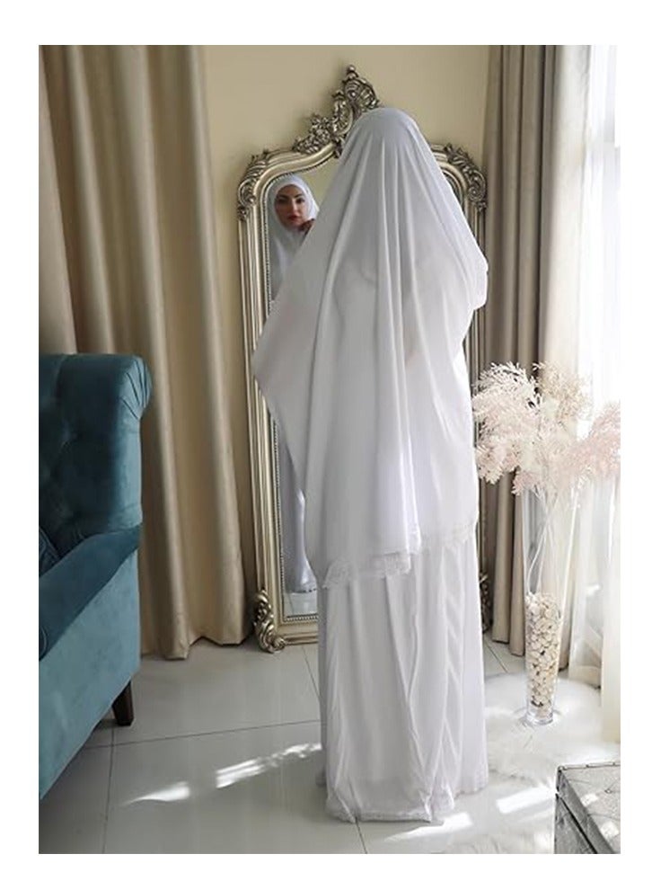 Reko Prayer Dress Women Elegant & Modest Prayer Dress Abaya for Women | Islamic prayer dress | 2 piece  - Image 5