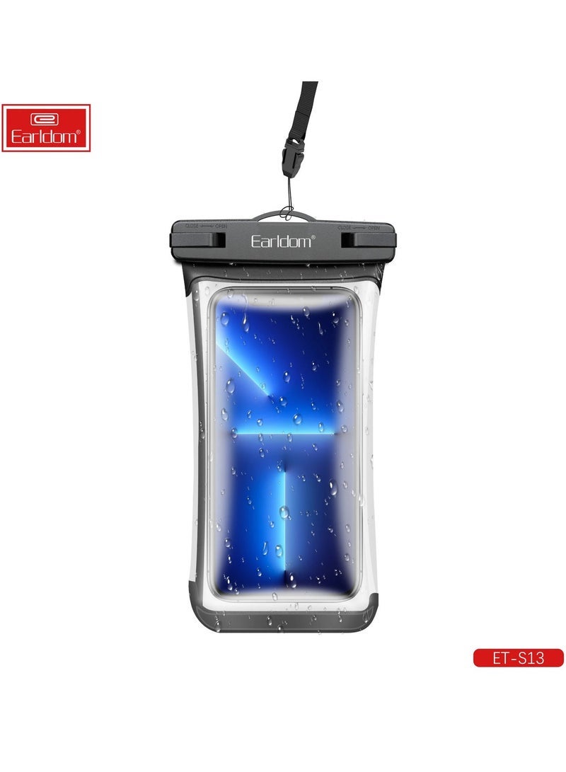 Earldom S13 Waterproof Phone Case, Universal Protective Pouch for Smartphones, Full Touchscreen Access, Dustproof and Submersible, Ideal for Outdoor, Beach, Pool, and Travel Use - Image 1