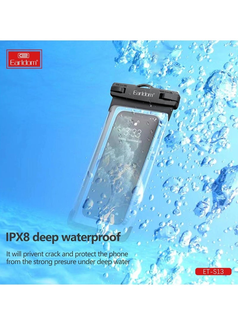 Earldom S13 Waterproof Phone Case, Universal Protective Pouch for Smartphones, Full Touchscreen Access, Dustproof and Submersible, Ideal for Outdoor, Beach, Pool, and Travel Use - Image 3